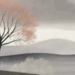 Dibujo etéreo que evoca emociones y recuerdos a través de suaves sombras y detalles intrincados