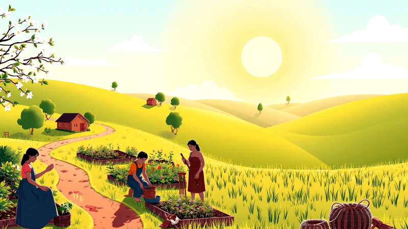 Un jardín comunitario irradia paz y armonía