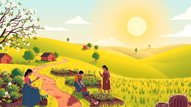 Un jardín comunitario irradia paz y armonía