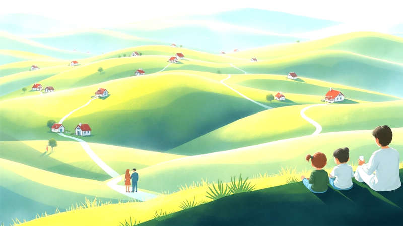 Paz y armonía en un paisaje sereno