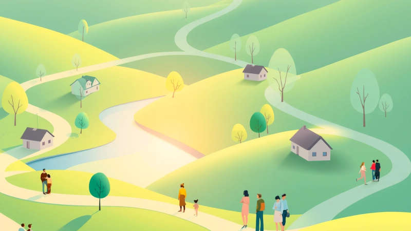 Paz y comunidad en un paisaje sereno