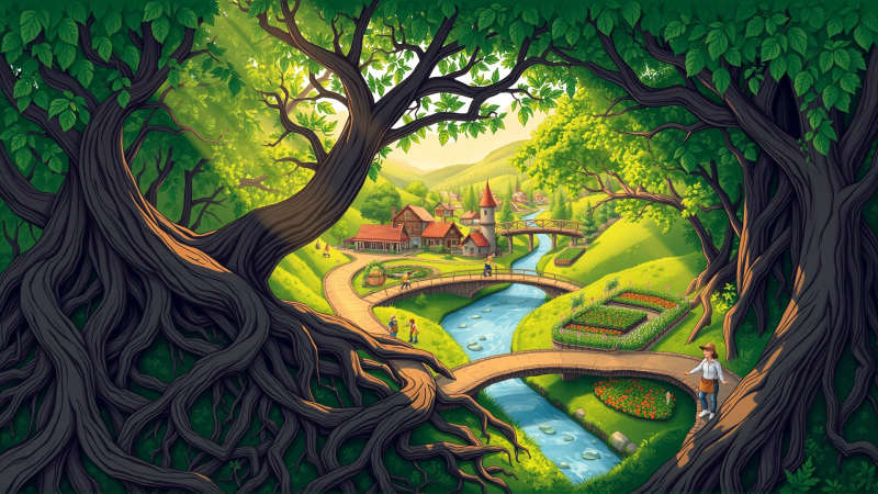 Comunidad rural armoniosa