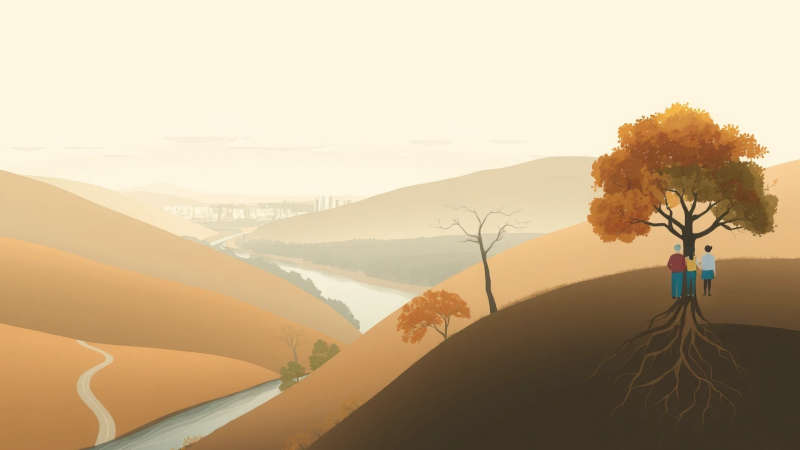 Paz y esperanza en un paisaje sereno