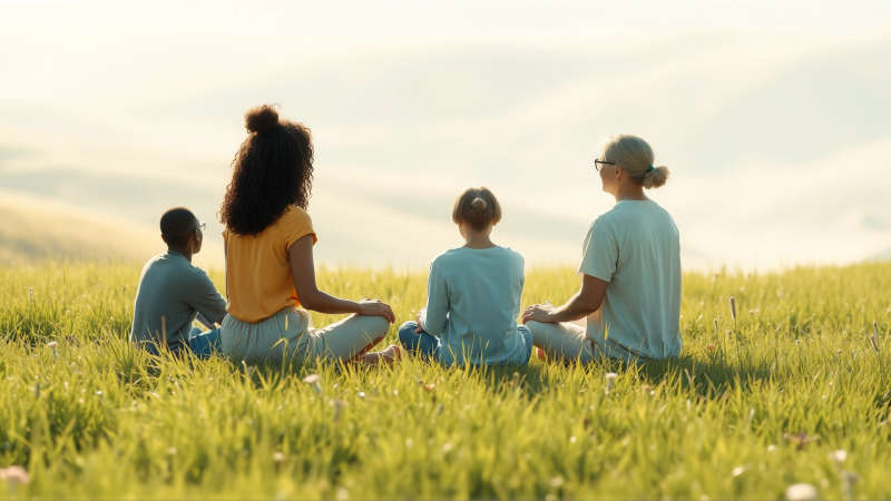 Armonía pacífica y conexión humana palpable