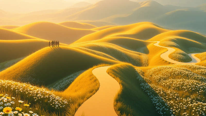 Paisaje sereno e interconectado