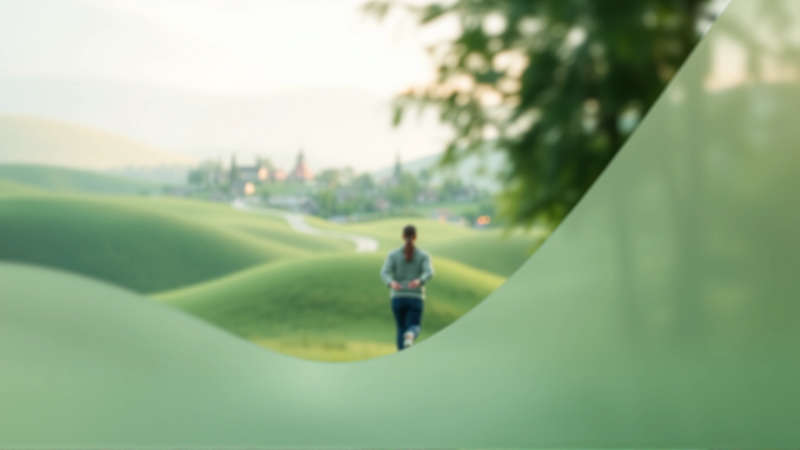 Paisaje sereno evoca paz y descubrimiento