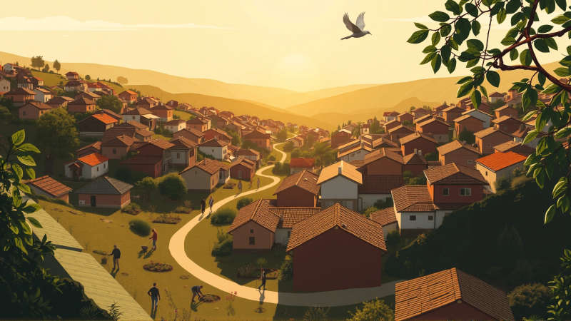 Paz y comunidad en un paisaje sereno