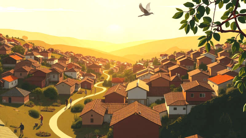 Paz y comunidad en un paisaje sereno