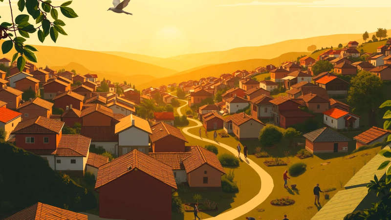 Paz y comunidad en un paisaje sereno