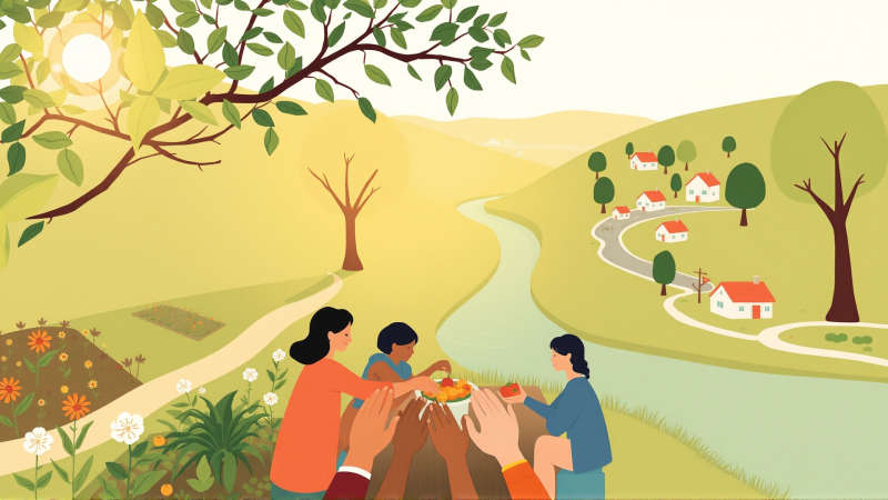 Un jardín comunitario irradia paz y armonía