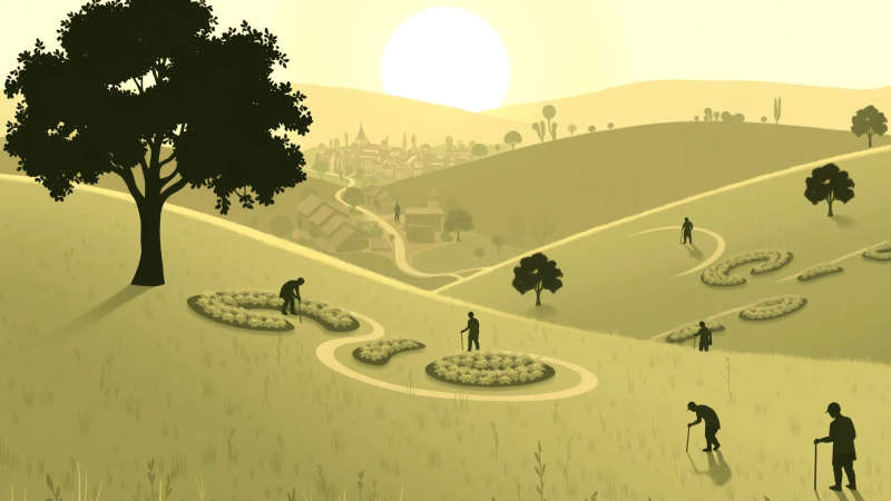 Armonía colectiva en un paisaje sereno