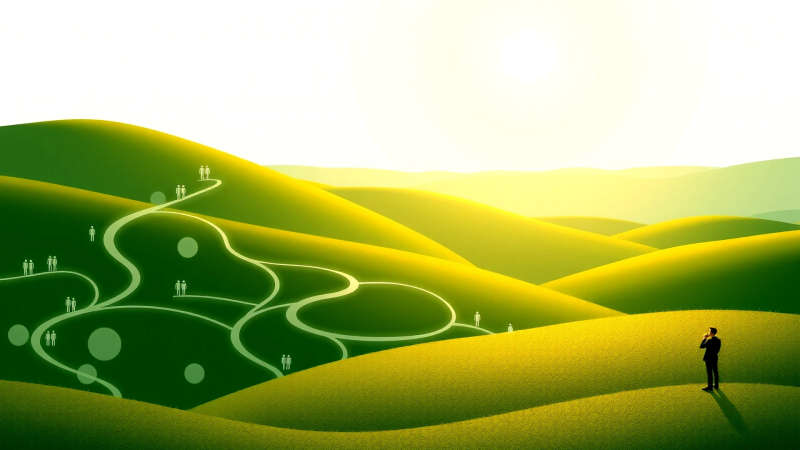 Paz y conexión en un paisaje sereno