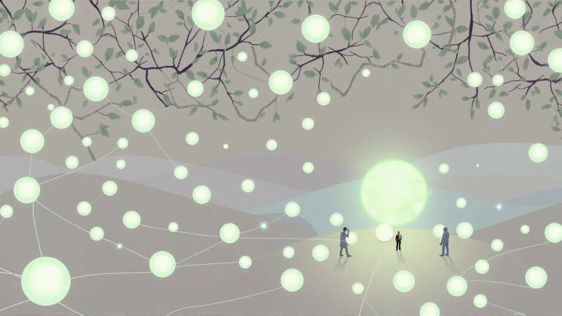 Red interconectada de orbes