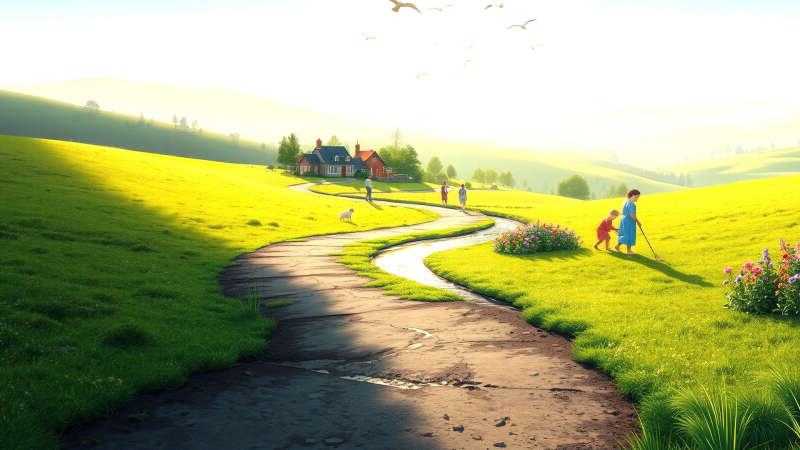 Armonía y crecimiento en un valle sereno