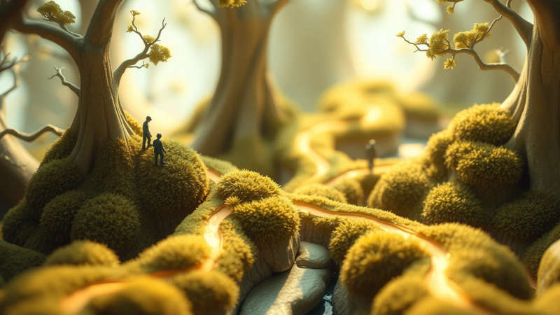 Un paisaje digital sereno y armonioso