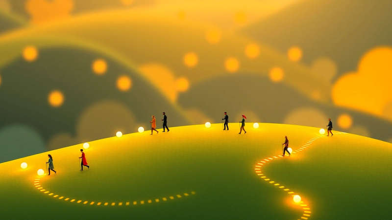 Conexiones luminosas en un ambiente armonioso