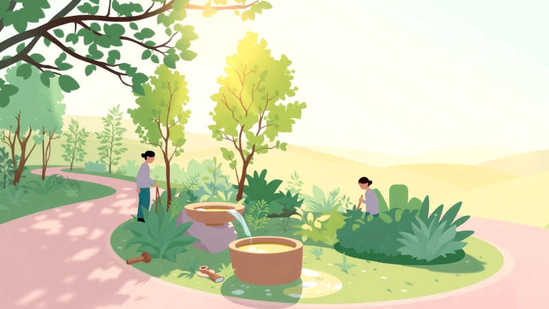 Un jardín sereno promueve conexión y calma