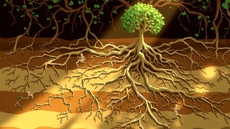 Raíces y humanos crecen en armonía