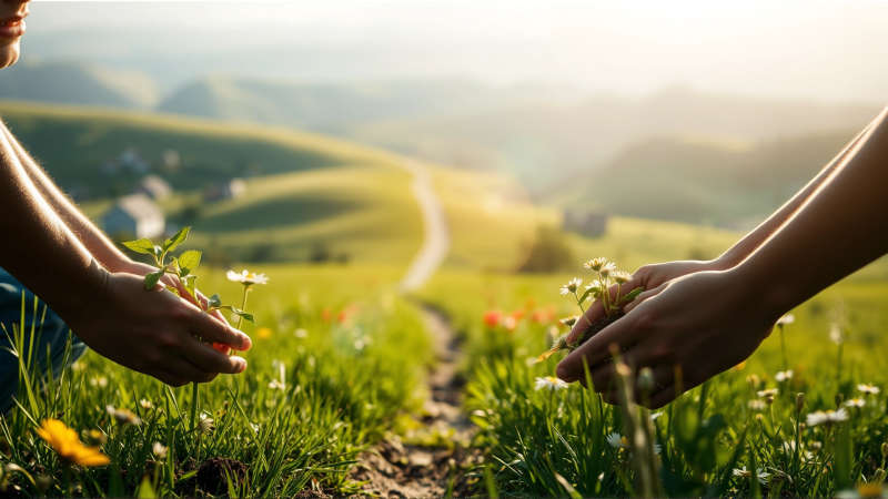 Armonía y comunidad en un paisaje sereno