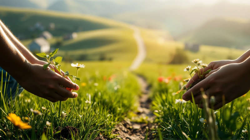 Armonía y comunidad en un paisaje sereno