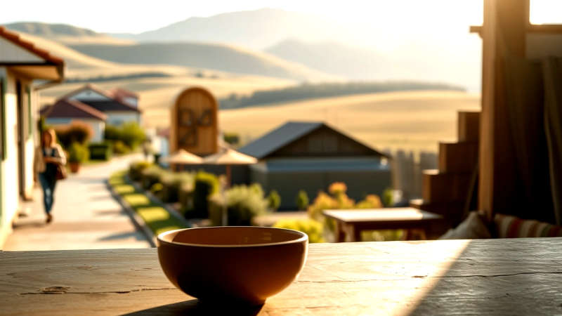 Serenidad doméstica en paisaje sutilmente cambiante