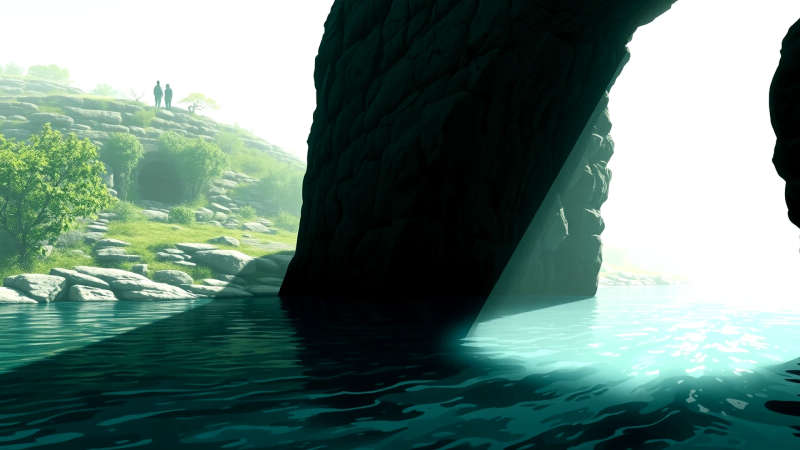 Arco pétreo sumergido