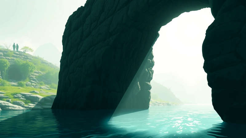 Arco pétreo sumergido