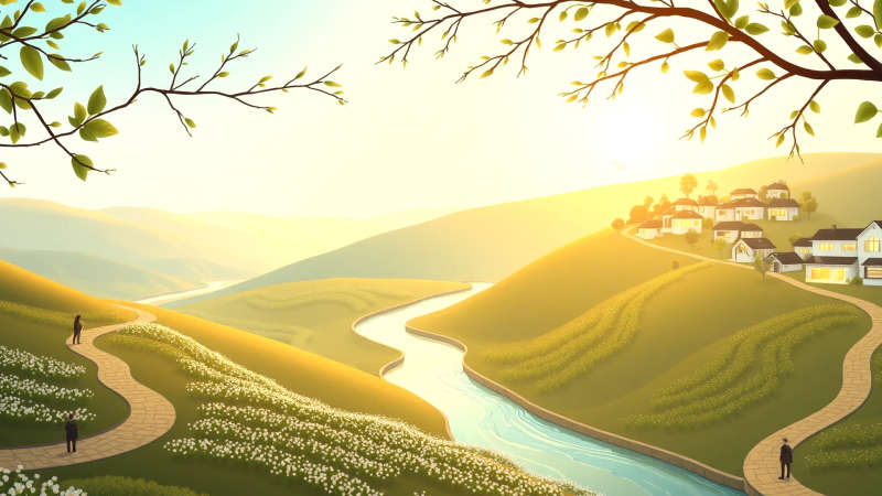 Un paisaje armonioso y esperanzador florece