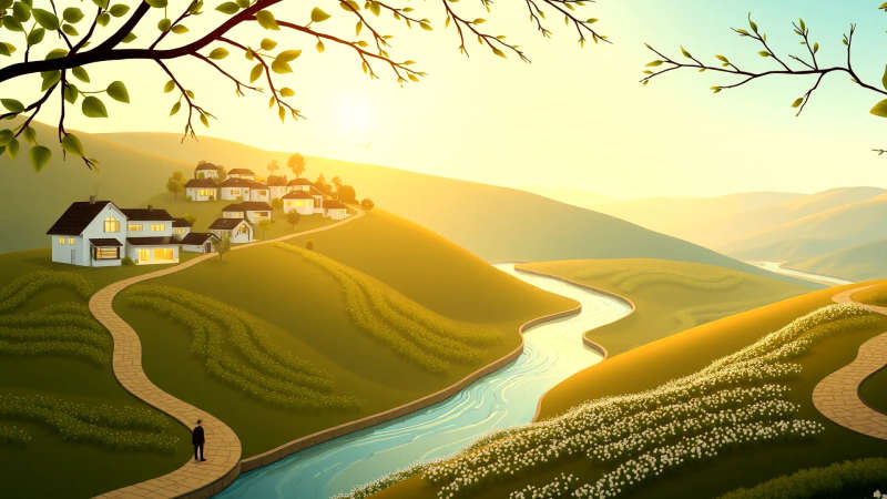 Un paisaje armonioso y esperanzador florece
