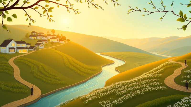 Un paisaje armonioso y esperanzador florece