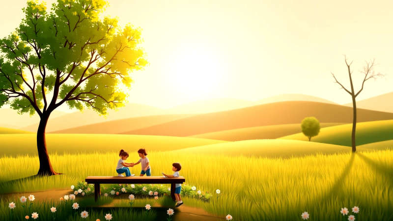 Un jardín floreciente irradia armonía y vida