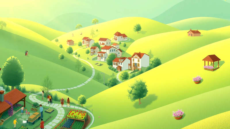 Paz y armonía en un pueblo próspero