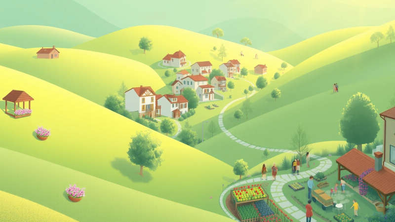 Paz y armonía en un pueblo próspero