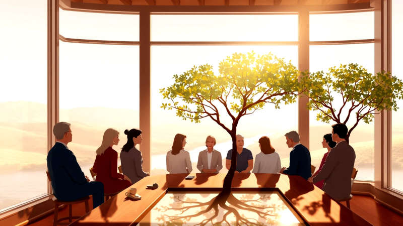Armonía y colaboración bajo la luz natural