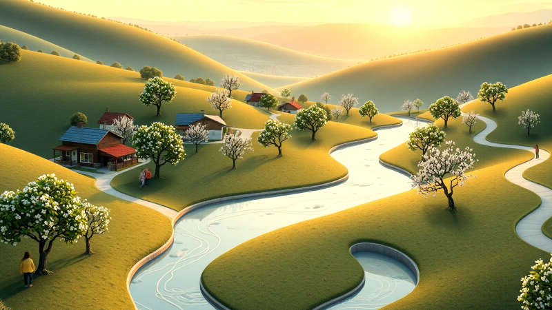 Paz y armonía en un paisaje sereno