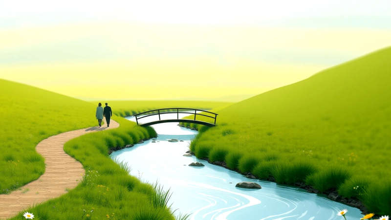 Un paisaje sereno evoca paz y esperanza