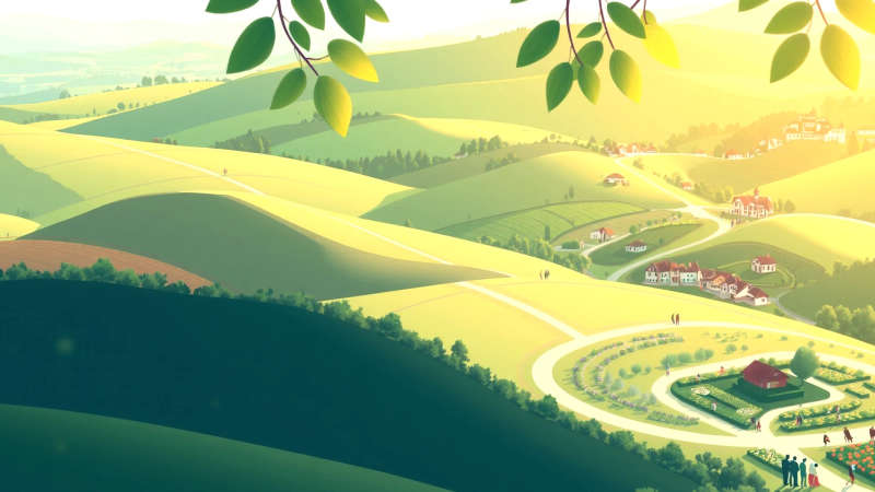 Paz y prosperidad en un paisaje armónico