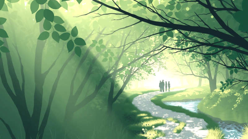 Bosque sereno inspira calma y esperanza
