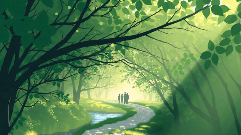 Bosque sereno inspira calma y esperanza