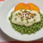 Un plato con puré de papas