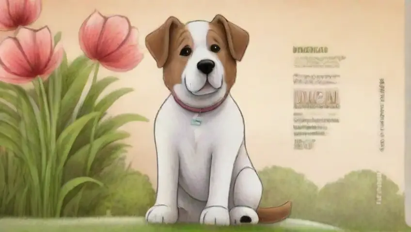 Un gran perro tranquilo rodeado de un entorno natural vibrante y cuidado que evoca serenidad