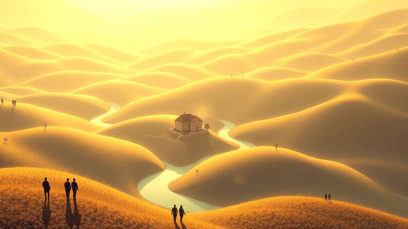 Un paisaje interconectado expresa calma y comunidad