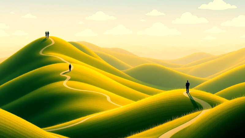 Un paisaje sereno evoca contemplación y armonía