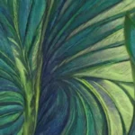 Una colorida composición de un pájaro con detalles intrincados y armonía visual