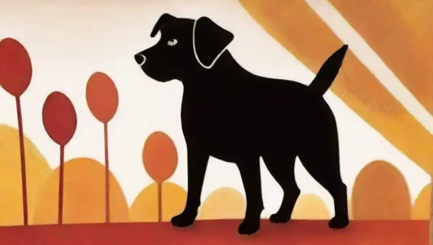 La imagen de un perro se caracteriza por líneas definidas